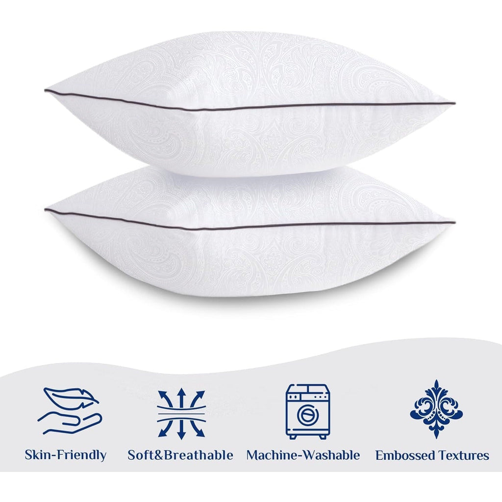 Fluffy Shredded for Sleeping, Soft and Supportive Throw for Couch, Bed and Sofa, Down Alternative Pillow, 26x26 Inches - Hotel Quality Plush Sleeping Pillows Detail