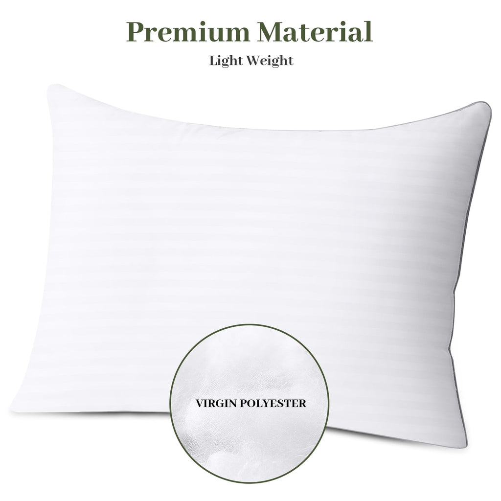 Hotel Collection Pillows Standard Size Set of 2, Hotel Quality, Down Alternative Gusseted Bed Pillows for Side, Back, And Stomach Slee... - Ergonomic Memory Foam Pillow for Neck Pain Support Detail