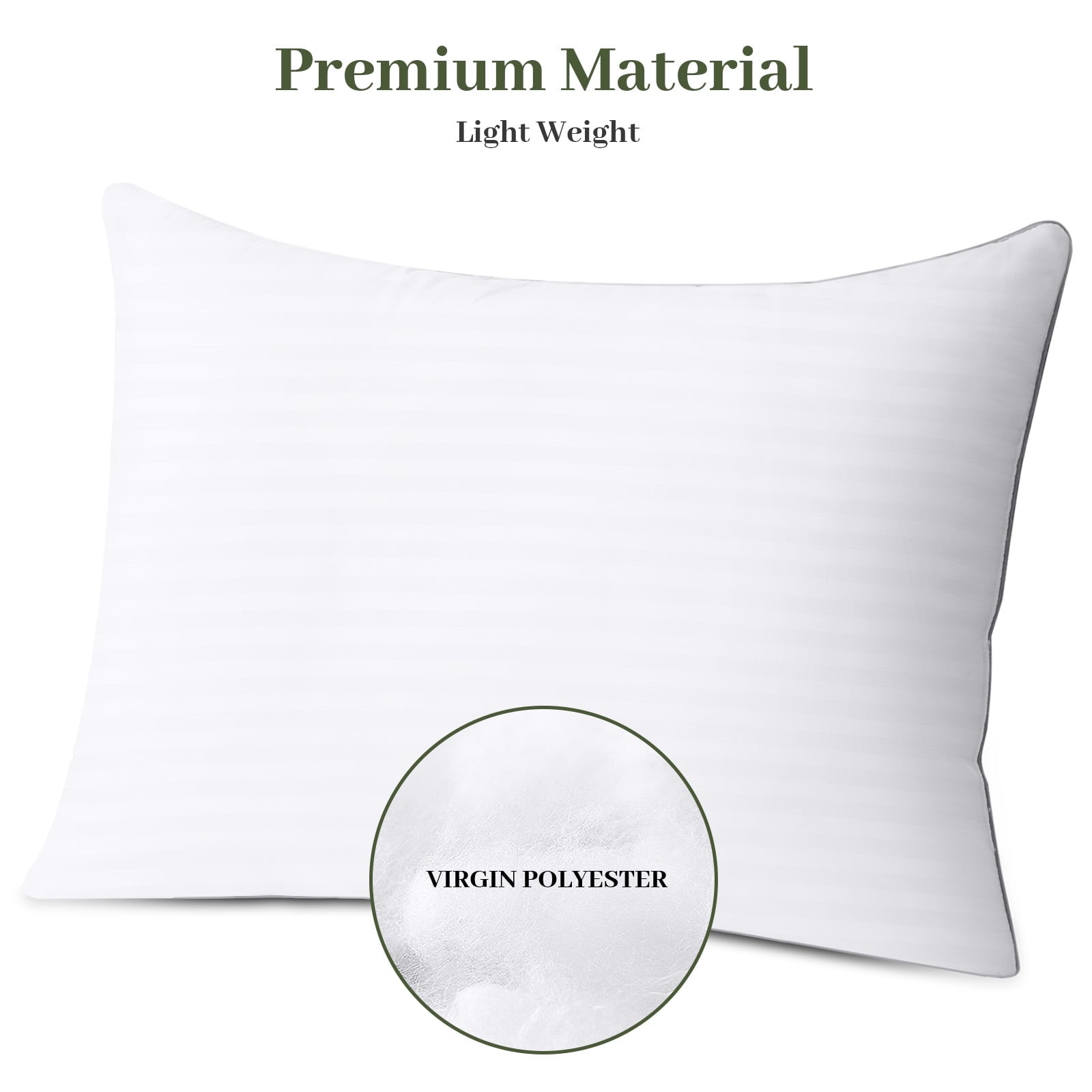Hotel Collection Pillows Standard Size Set of 2, Hotel Quality, Down Alternative Gusseted Bed Pillows for Side, Back, And Stomach Slee... - Ergonomic Memory Foam Pillow for Neck Pain Support Detail
