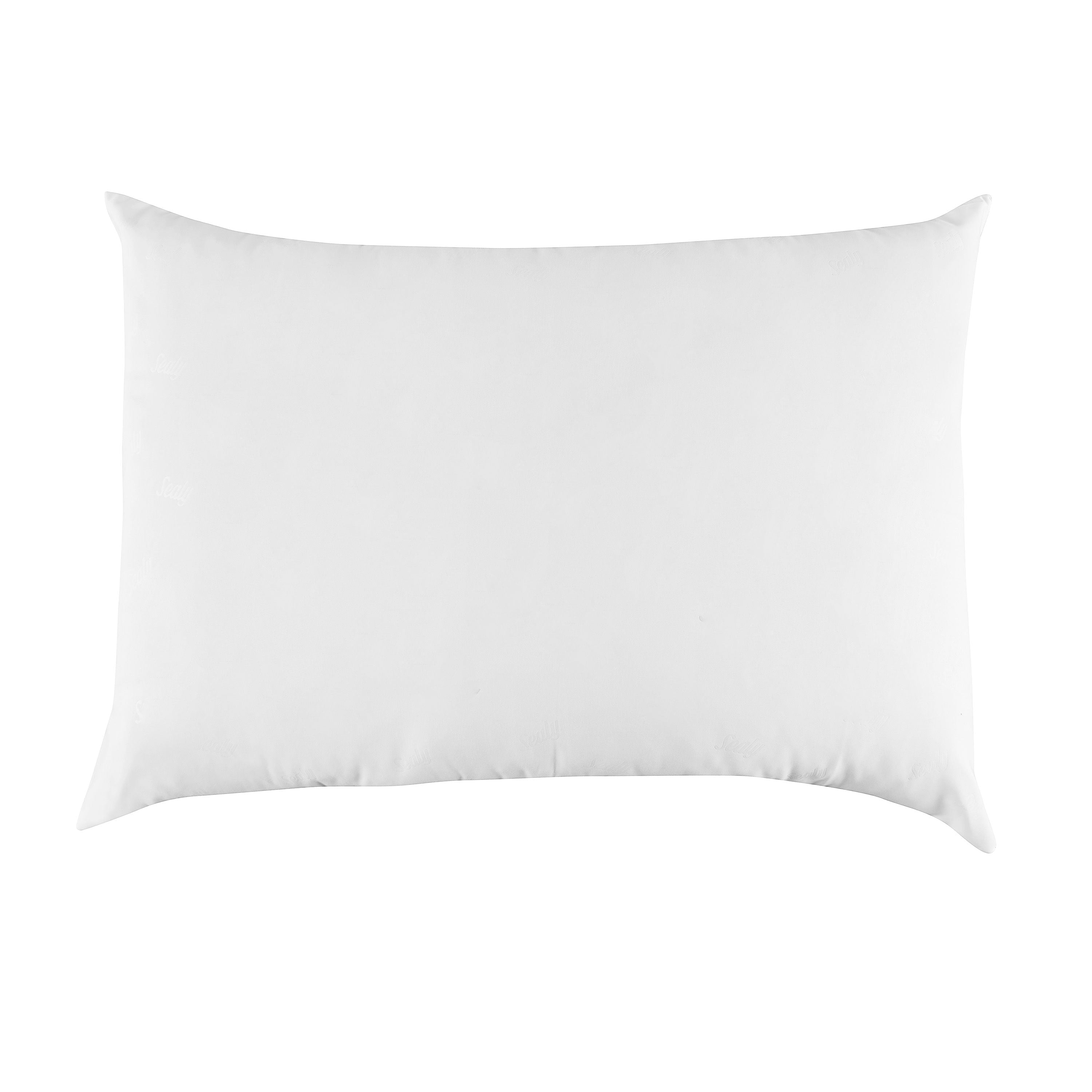 Ergonomic Memory Foam Cotton Fresh Bed Pillow, S/Q, White- 2 Pack Antimicrobial Allergy Defense Fabric - Decorative Throw Pillow Cushion for Sofa & Bed Detail
