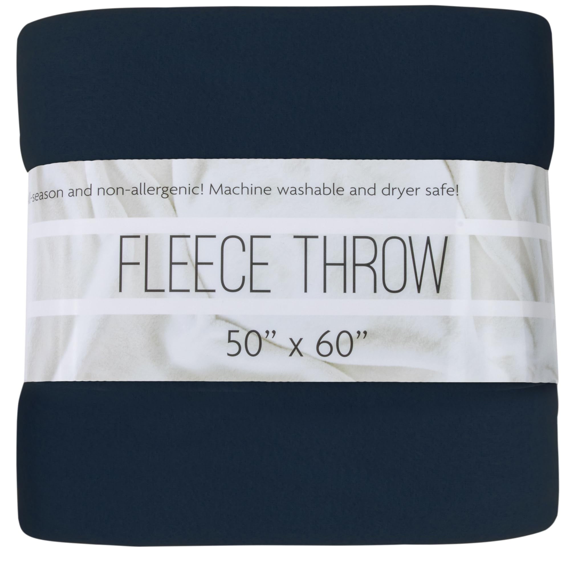 Lightweight Warm 24 pack Trail maker 60”L x 50”W Solid Color Hypoallergenic Fleece Throw Blankets in Assorted Colors - Super Soft Reversible Sherpa Flannel Blanket Detail