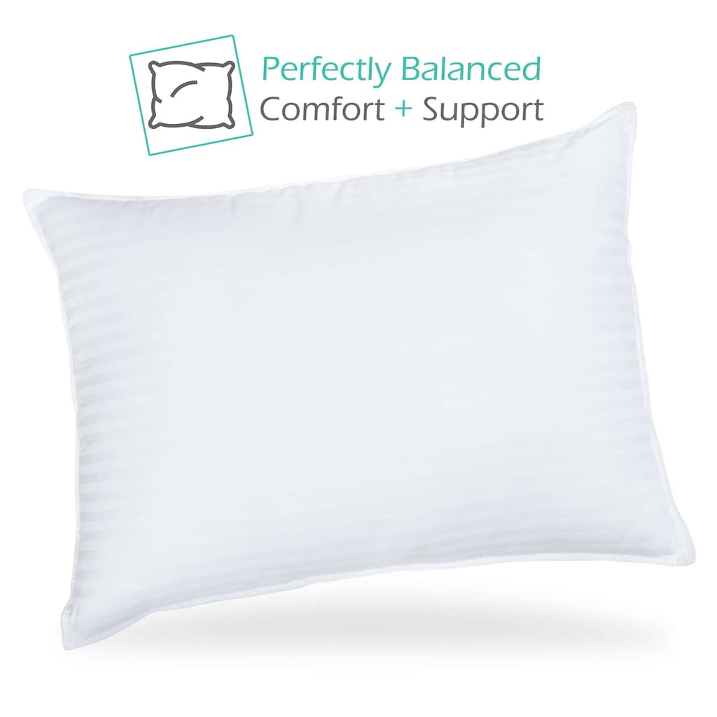 Orthopedic Support Down Alternative Pillow, Stanard/Queen Pillows for Bed, Soft Supportive Hotel Quality Pillows - Ergonomic Memory Foam Pillow for Neck Pain Support Detail