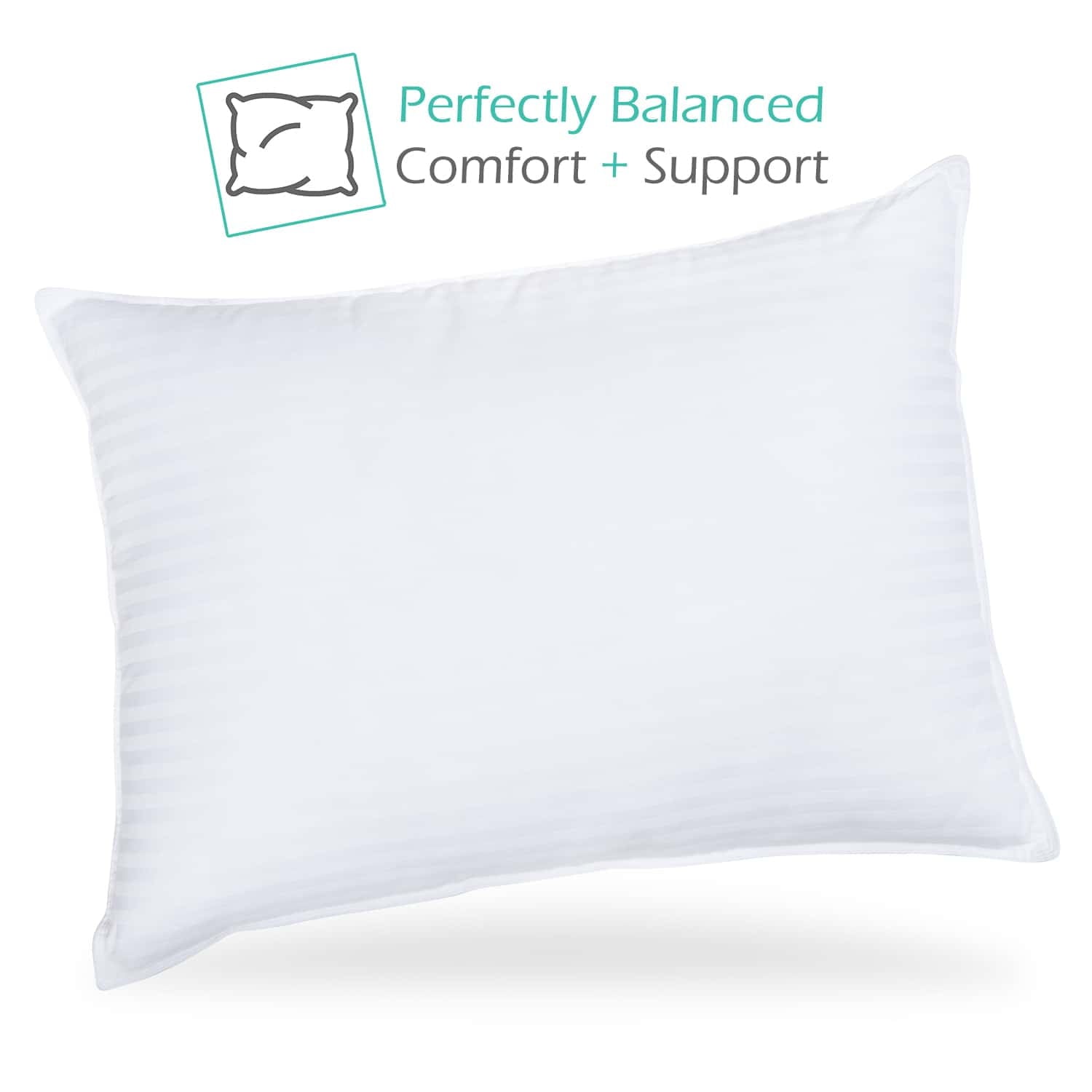 Orthopedic Support Down Alternative Pillow, Stanard/Queen Pillows for Bed, Soft Supportive Hotel Quality Pillows - Ergonomic Memory Foam Pillow for Neck Pain Support Detail