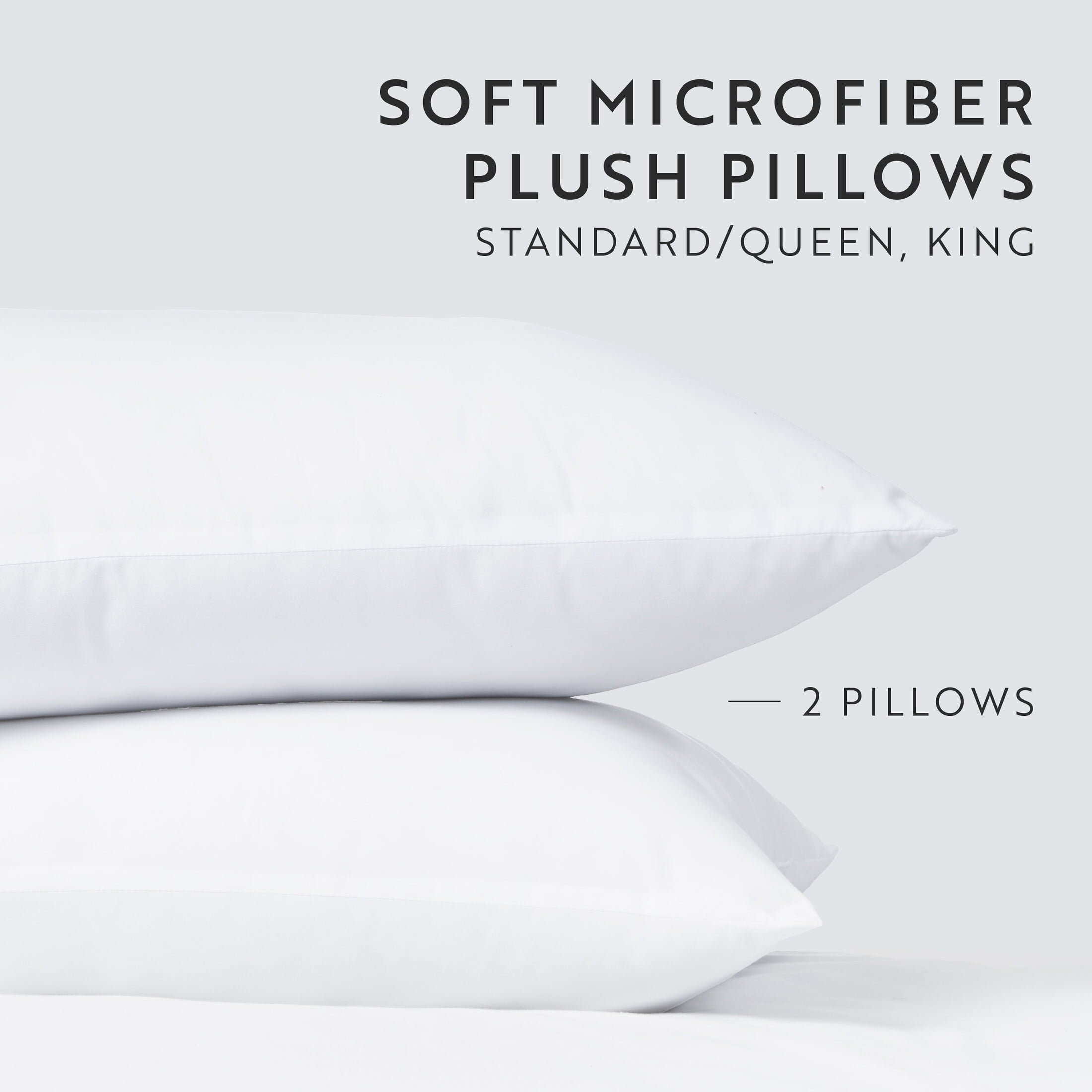Decorative Plump Plush Bed Pillows 2-Pack For All Sleep Styles - Back, Side and Stomach Sleepers - in King Size - Orthopedic Shredded Foam Bed Pillow Set Detail