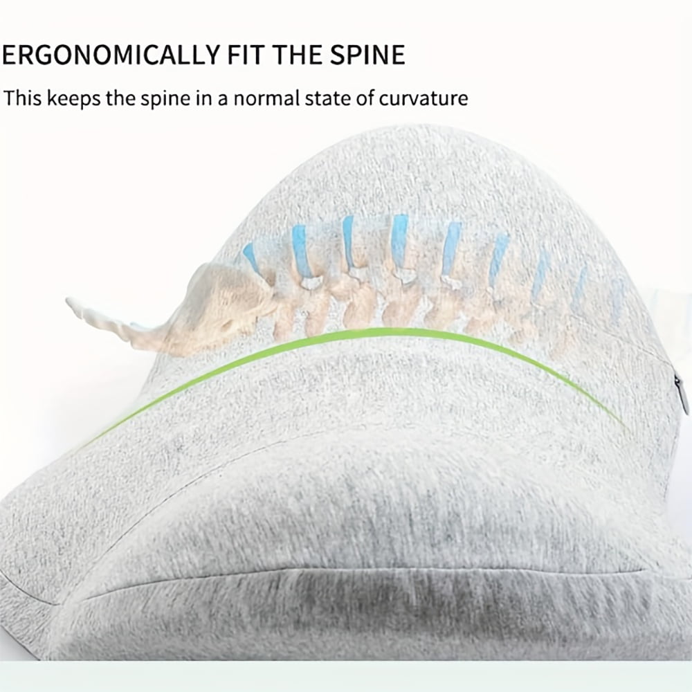 Orthopedic Support Effective Support Adult Breathable Lumbar Bed Pillow, Soft, 1 Pack - Ergonomic Memory Foam Pillow for Neck Pain Support Detail