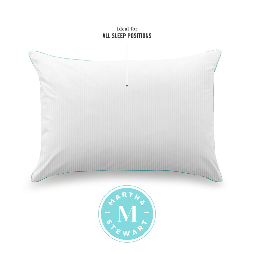 Decorative Plump Classic Stripe Bed Pillows Standard / Queen Size Set Of 2, Enhanced Loft Plush Pillow for All Sleep Positions, 20" x ... - Decorative Throw Pillow Cushion for Sofa & Bed Detail