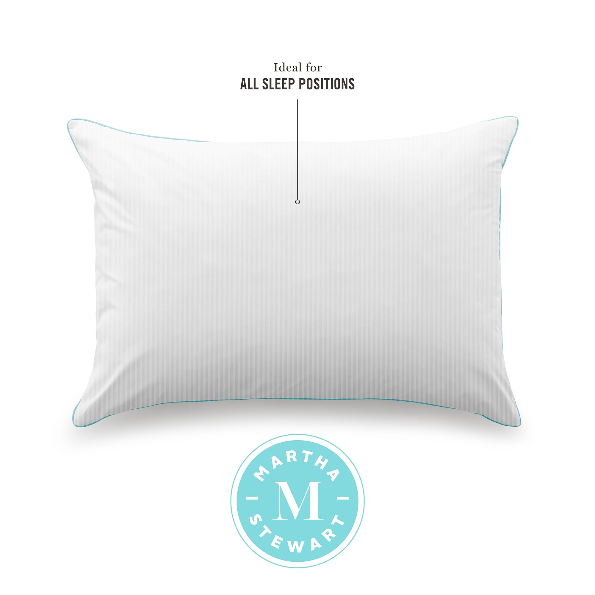 Decorative Plump Classic Stripe Bed Pillows Standard / Queen Size Set Of 2, Enhanced Loft Plush Pillow for All Sleep Positions, 20" x ... - Decorative Throw Pillow Cushion for Sofa & Bed Detail
