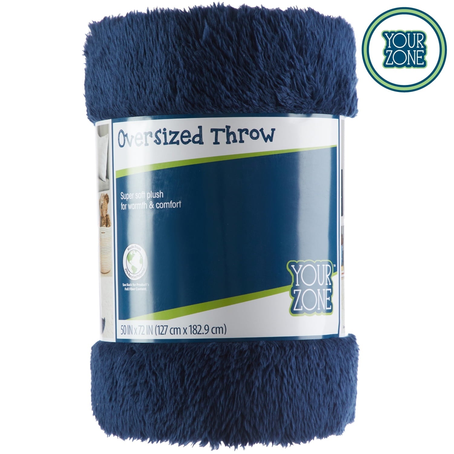 Super Soft Flannel Soft, Navy Blue, Oversized, Fuzzy, Throw Blanket for Kids, 72 x 50 inches - Cozy Fleece Throw Blanket for Couch & Bed Detail