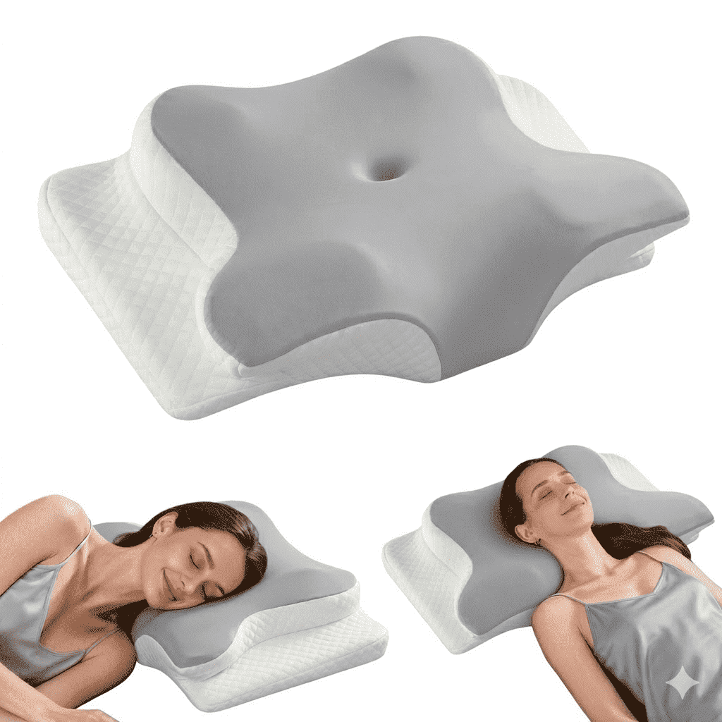 Ergonomic Memory Foam Memory Foam Contour Pillows - Neck Pain Relief, Orthopedic Cervical, Breathable Washable Cover - Ergonomic Memory Foam Pillow for Neck Pain Support Detail