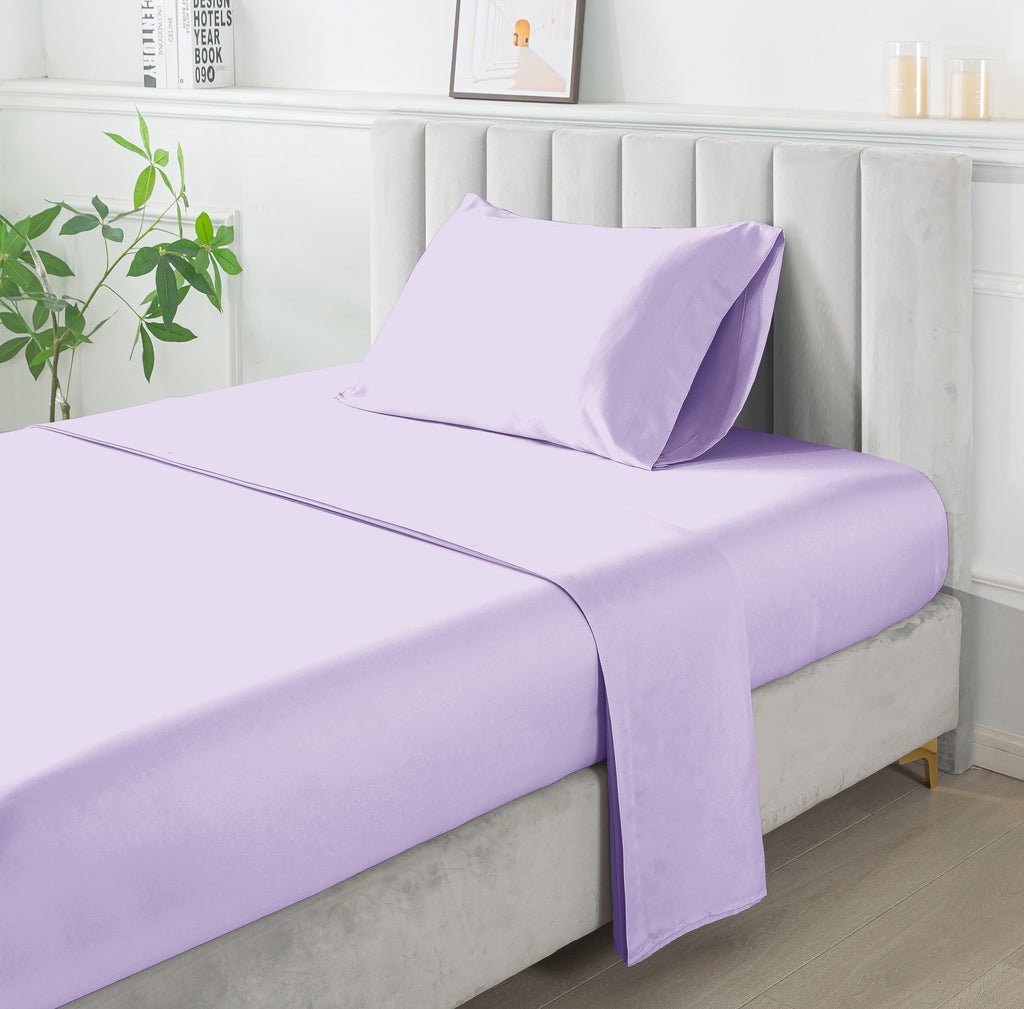 Fluffy Down Alternative 5-Piece Purple Metallic Foil Cheetah Bedding Set for Kids with Storage Bag, Twin - Hypoallergenic Ultra-Fluffy Quilt for Winter Detail