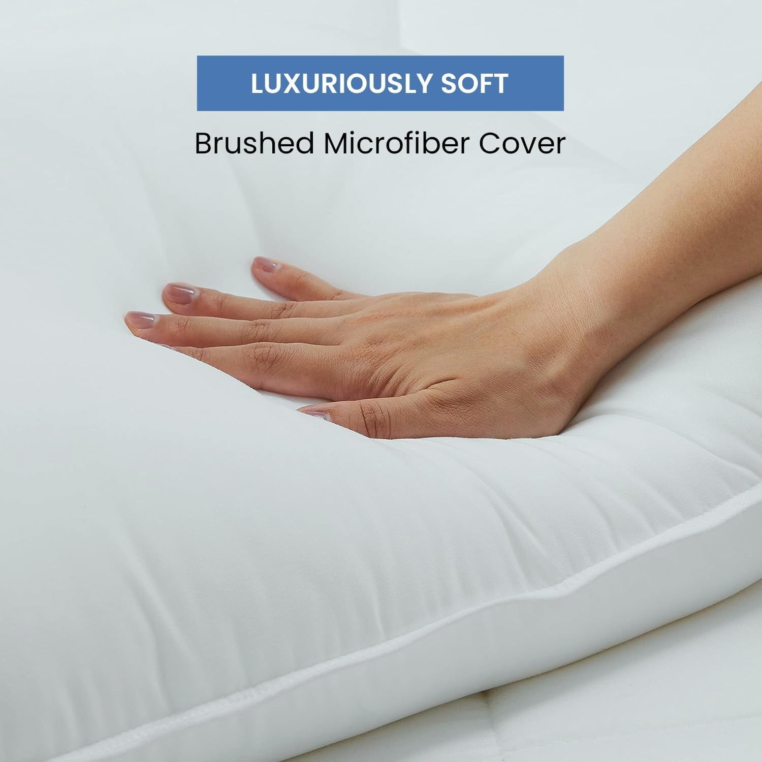 Ergonomic Memory Foam Ryotei Economy Bulk Hotel Pillows 20"x26" Standard (Pack of 12) | Premium Cluster Fiber Fill | Soft Down Alternative ... - Orthopedic Shredded Foam Bed Pillow Set Detail