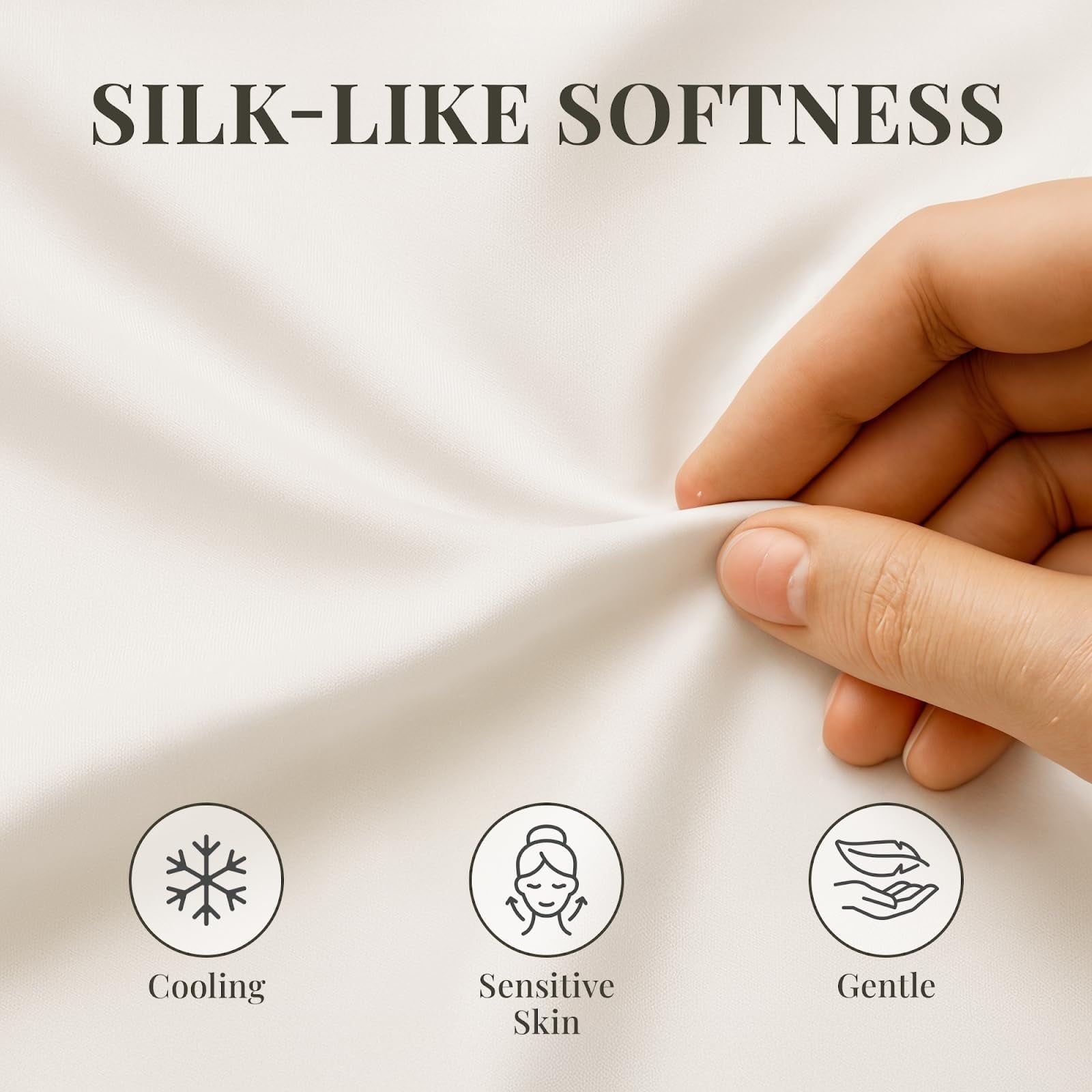 Breathable Luxury Sacred Thread Rayon Derived , 18'' Deep Pocket Cooling Sheets for Hot Sleepers, 6 PC Cooling Sheets (Queen Size - Breathable Egyptian Cotton Flat & Fitted Sheets Detail