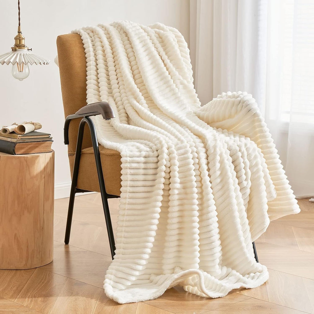 Lightweight Warm Extra Soft with Strip, Plush Fuzzy Cozy Bed s and s for Couch,Bed,Sofa,Lightweight and Versatile s for Office Bedroom... - Lightweight Plush Warm Blanket for All Seasons - Default Title