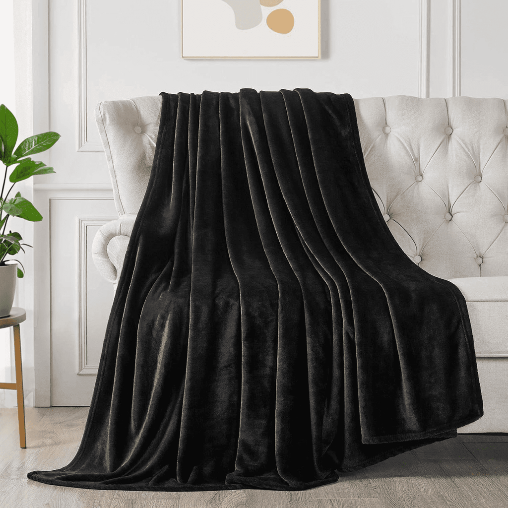 Reversible Sherpa Throw Size Blanket, Luxury Plush Cozy Fuzzy Fleece Blanket, Super Soft Warm Big Lightweight Throw Blanket All Seasons... - Luxury Knitted Decorative Throw Blanket with Fringes - Default Title